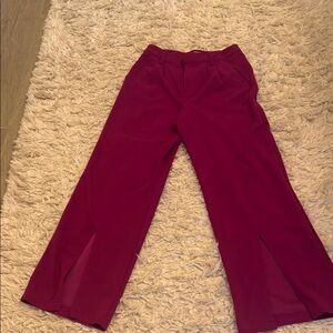 Fuchsia wide legTrousers with Classic Silhouette. Size 1